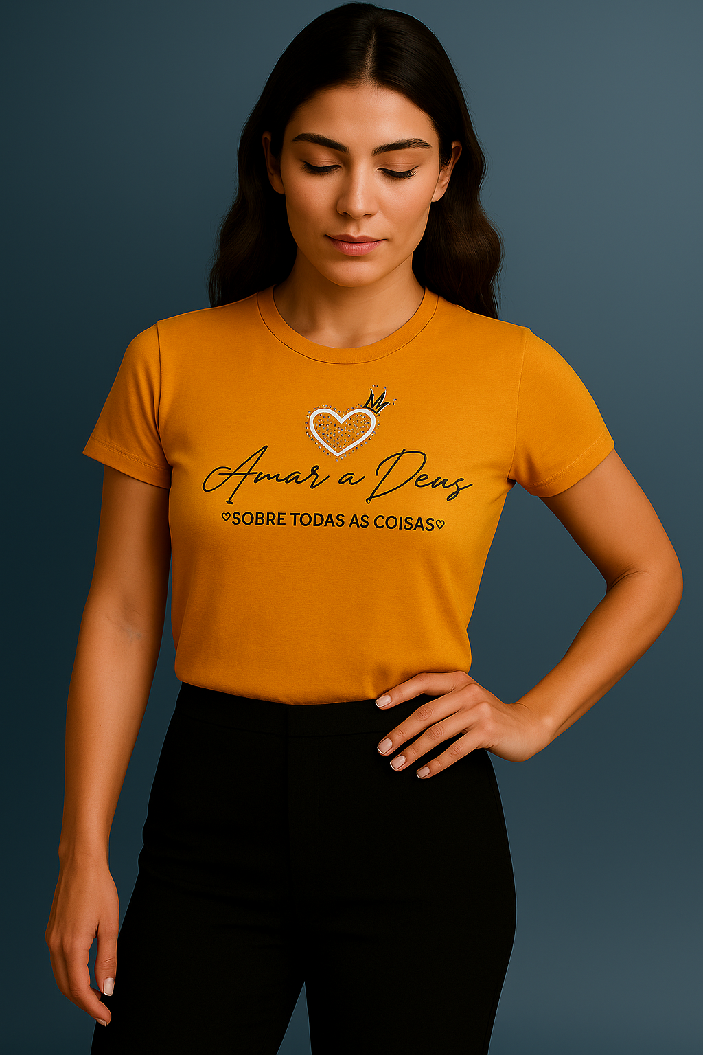 Camisa Amar a Deus Mel de outono