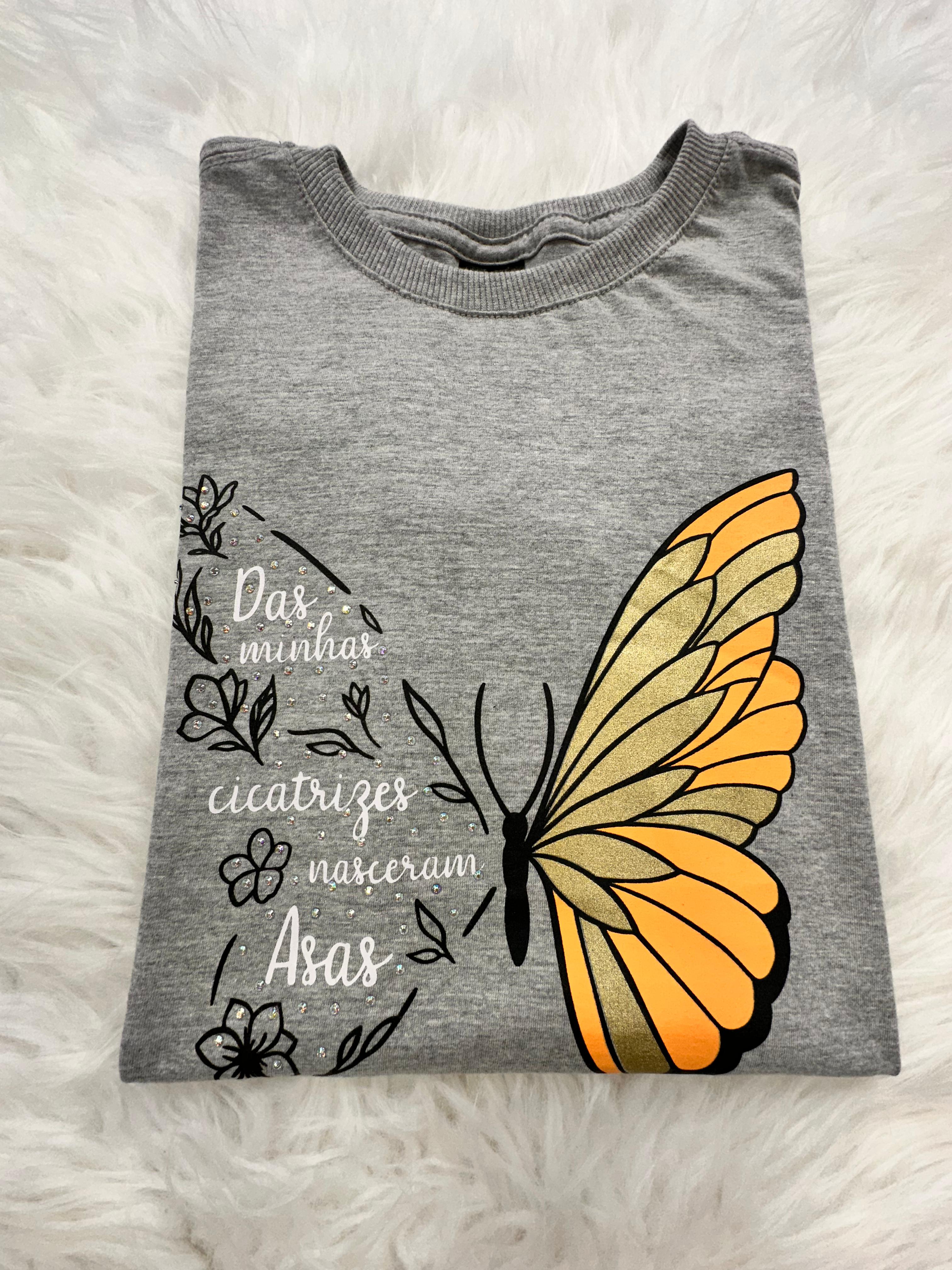 Camisa Butterfly Cinza mix