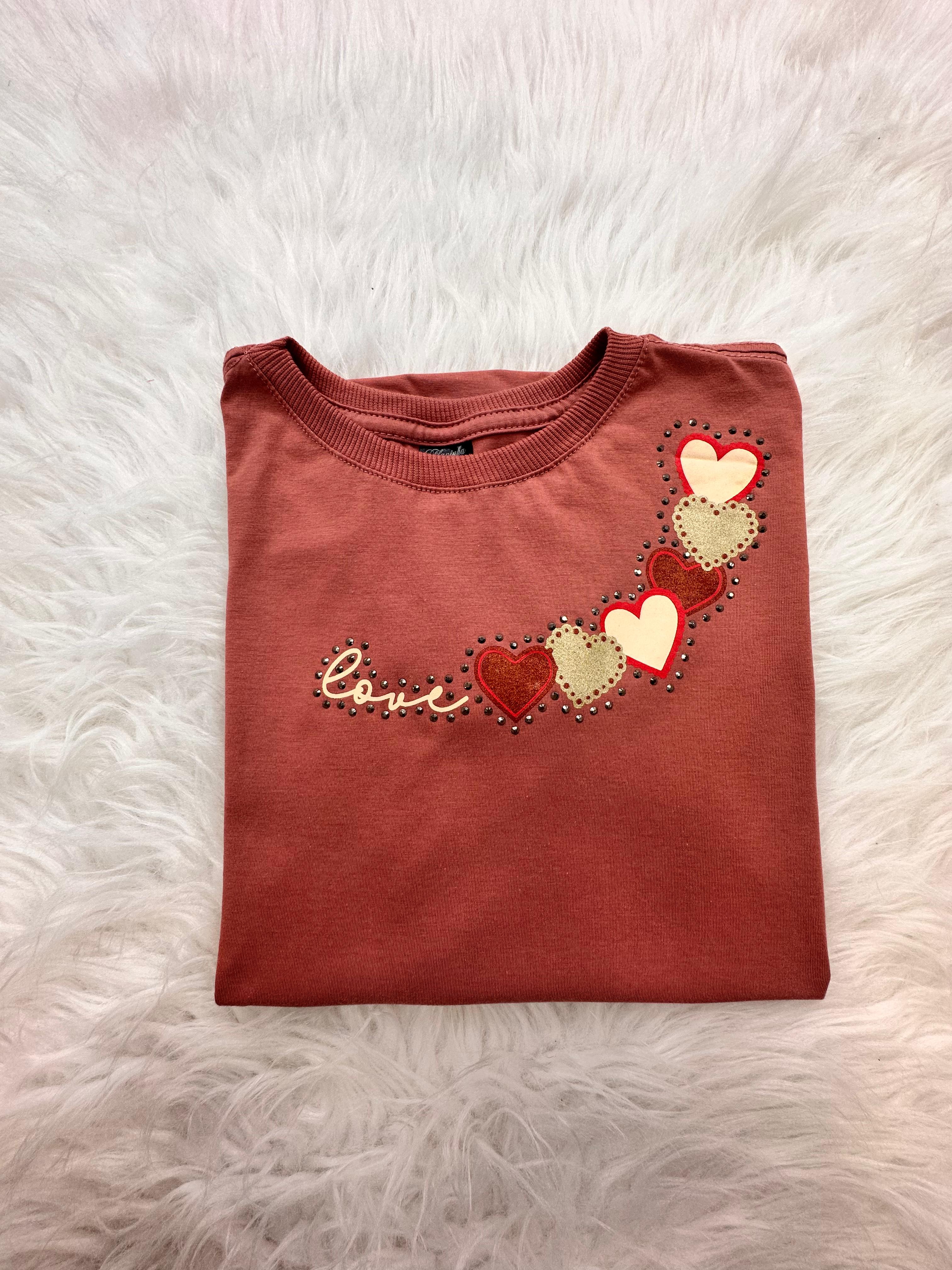 Camisa Love Estrelado Salmão