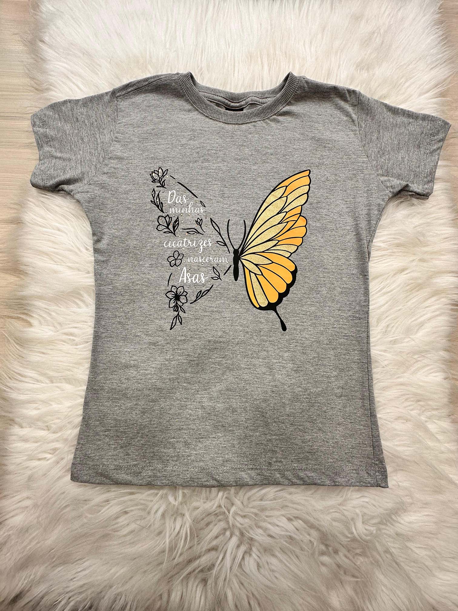 Camisa Butterfly Cinza mix