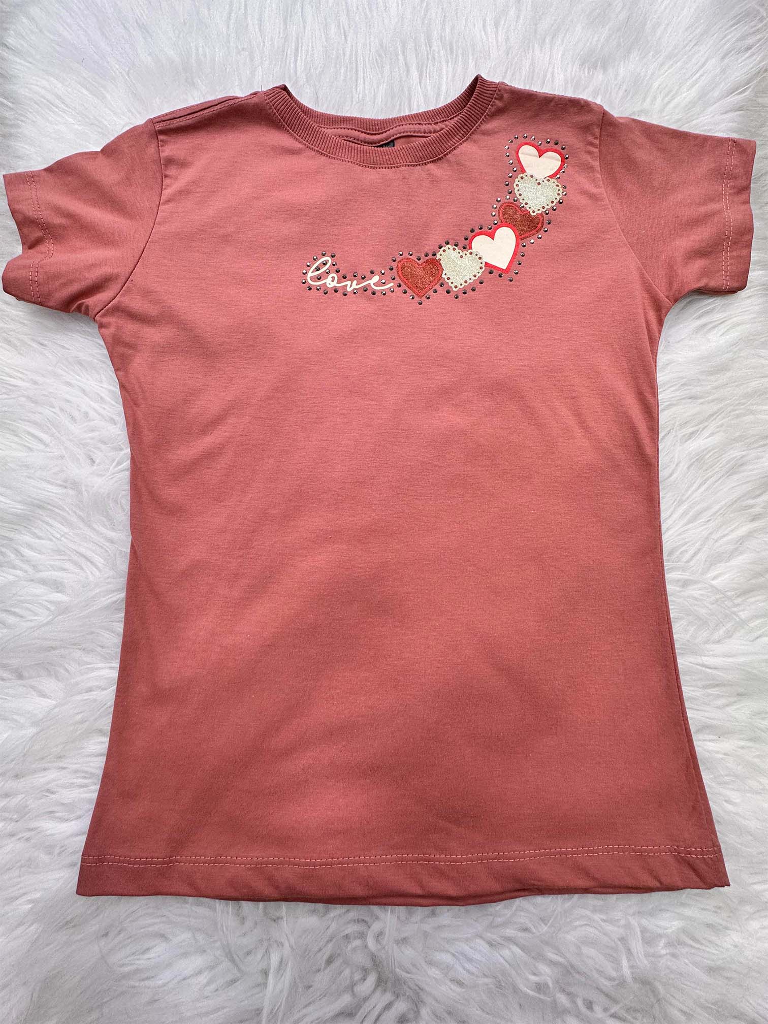 Camisa Love Estrelado Salmão